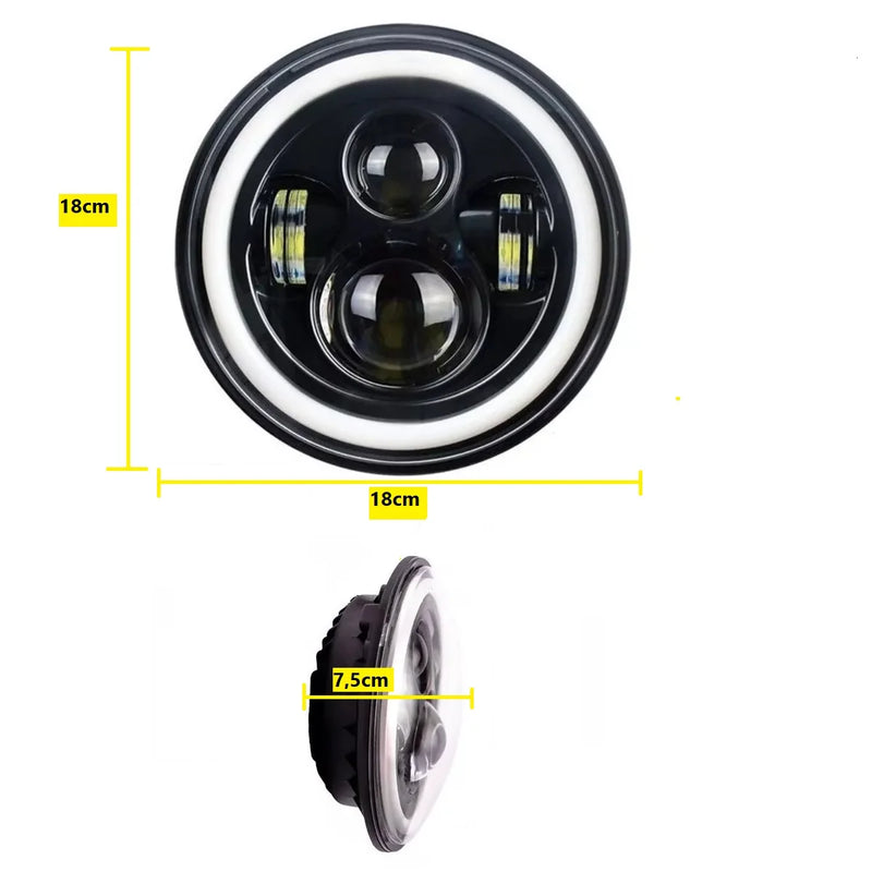 KIT 2 FARÓIS LED C10 C14 A10 D10